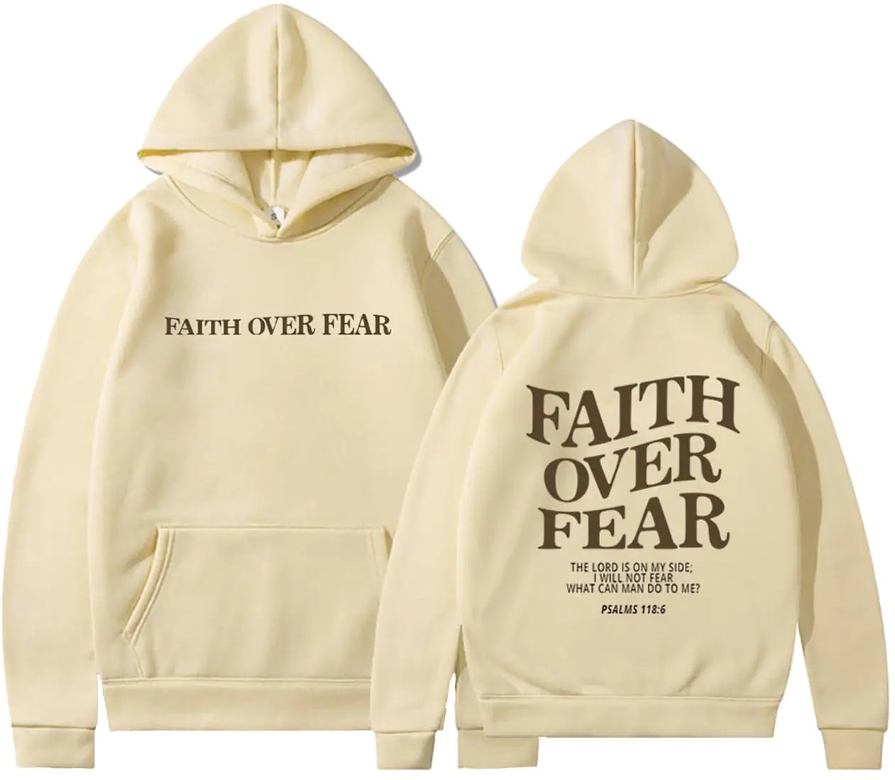 Faith Over Fear Hoodie (Beige)